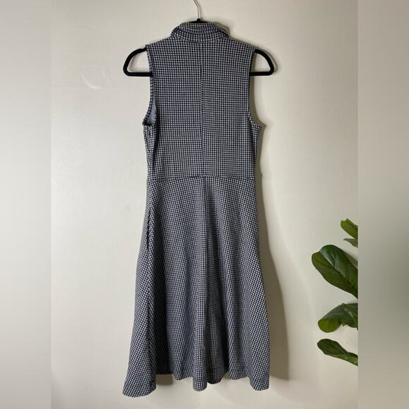 Anthropologie Maeve‎ Collared Gingham Dress Size 8 medium knit pockets midi - Picture 5 of 6